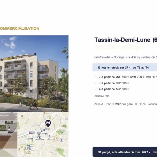  Annonces TASSIN : Apartment | TASSIN-LA-DEMI-LUNE (69160) | 42 m2 | 239 708 &euro; 